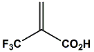 Chemical diagram for α-(Trifluoromethyl)acrylic acid Cas # 381-98-6